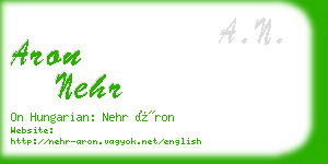 aron nehr business card